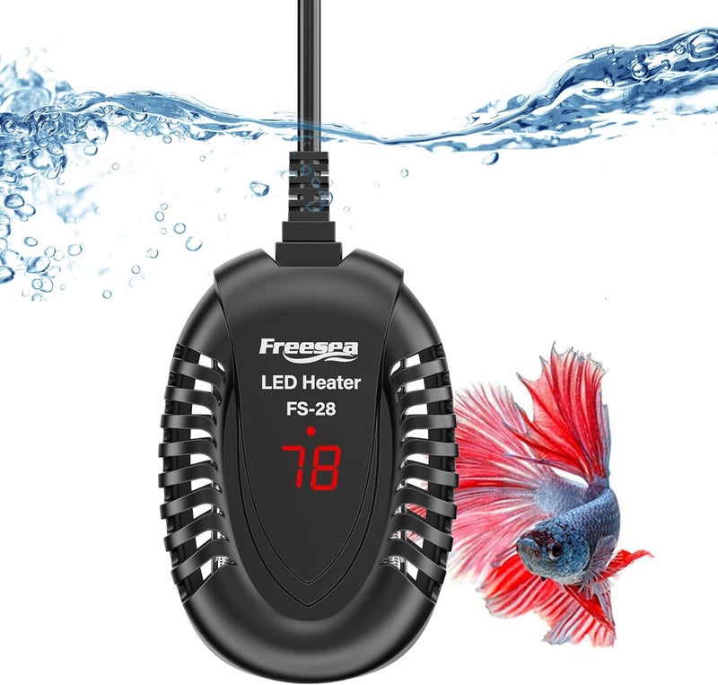 FREESEA Aquarium Fish Tank Heater: 75W Small Submersible Turtle Heater with Adjustable Temperature External Controller for Betta | Saltwater | Freshwater | 5-15 Gallon - Image 1